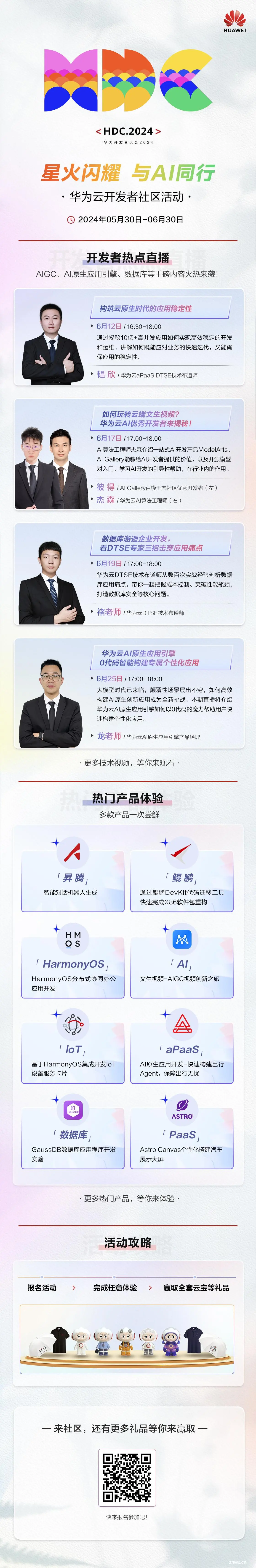 星火闪耀，与AI同行丨华为开发者大会2024社区活动重磅上线！ 