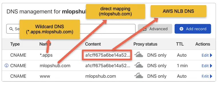 nginx 入口控制器 DNS 映射