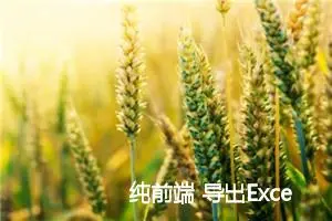 纯前端 导出Excel文件(包括导出用数组数据模拟文件数据和实际后端返回的文件数据)的 方法