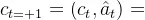 c_{t+1}=\left(c_{t}, \hat{a}_{t}\right)