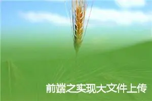 前端之实现大文件上传的解决方案———断点续传