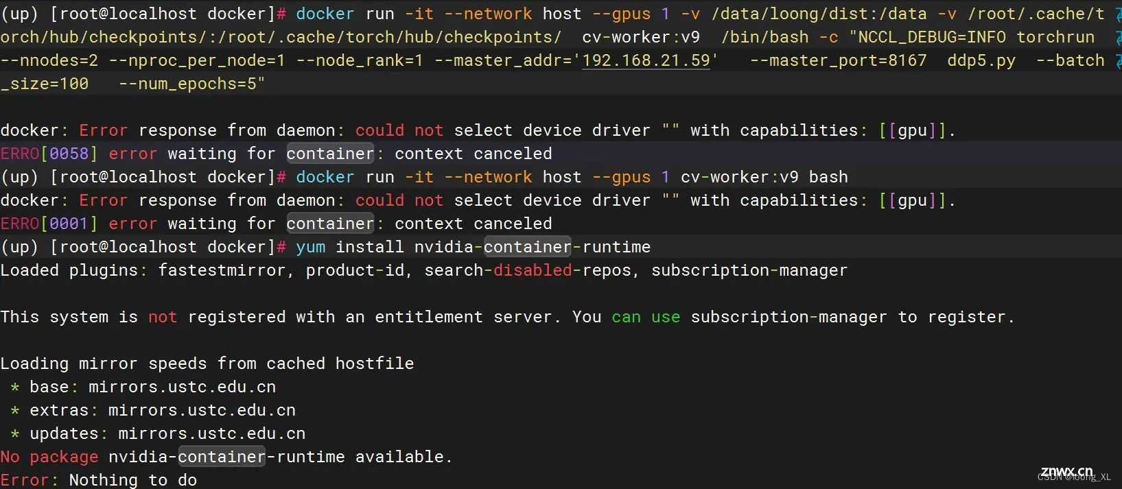 docker: Error response from daemon: could not select device driver ““ with capabilities: [[gpu]]