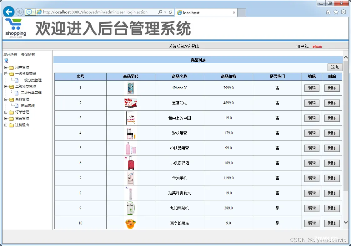 网上商城购物系统设计与实现（Java+Web+SSM+MySQL）