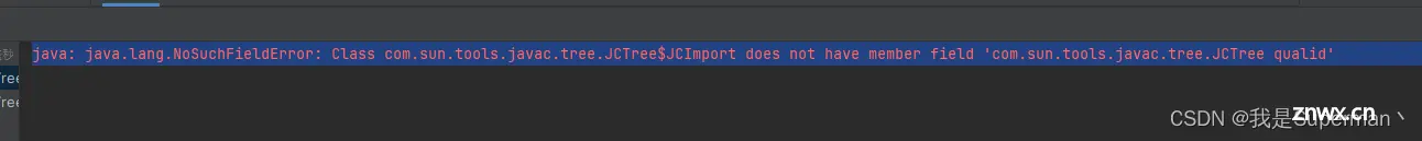 【异常】JDK21报错NoSuchFieldError: Class com.sun.tools.javac.tree.JCTree$JCImport does not have member fie