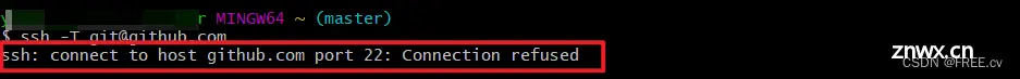 解决ssh: connect to host github.com port 22: Connection refused