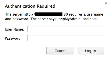 phpMyAdmin 登录提示