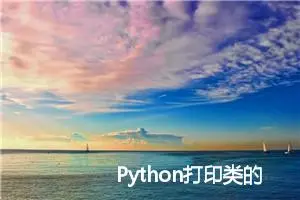 Python打印类的属性 