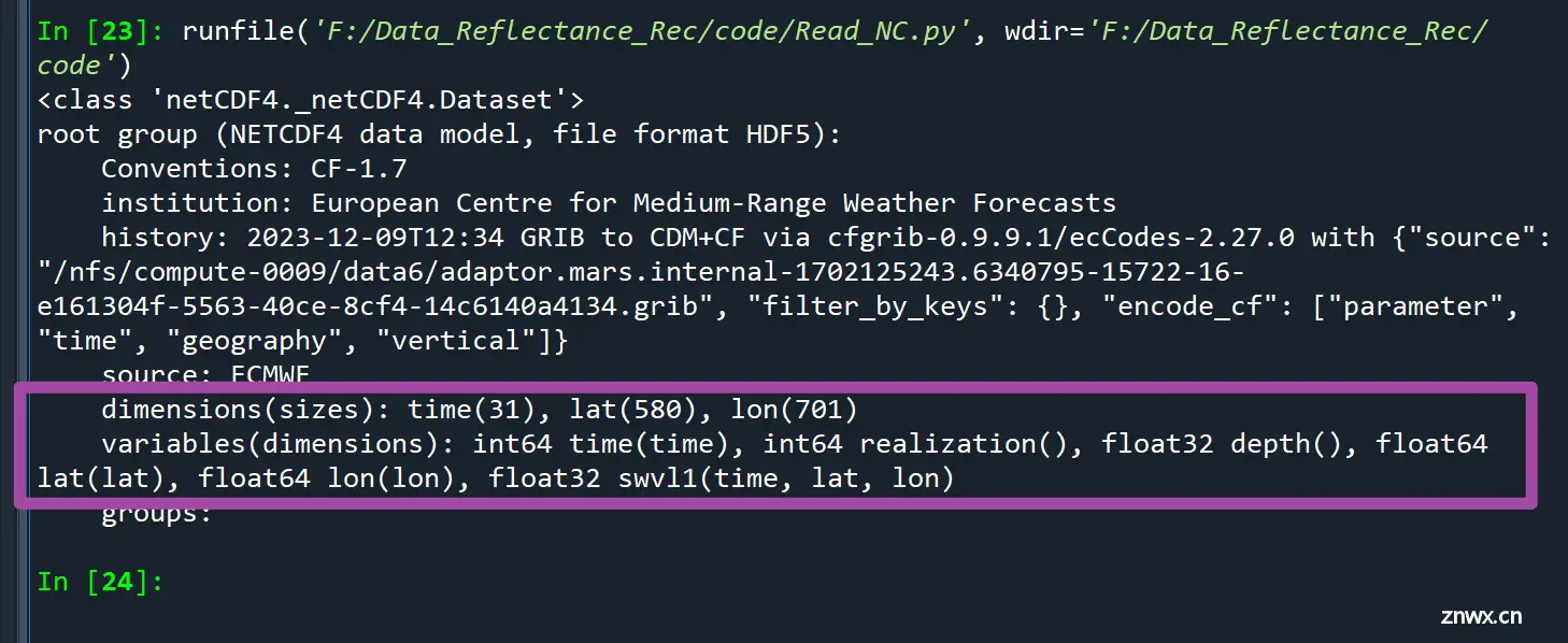 Python读取.nc数据并提取指定时间、经纬度维度对应的变量数值