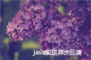 java实现异步回调返回给前端