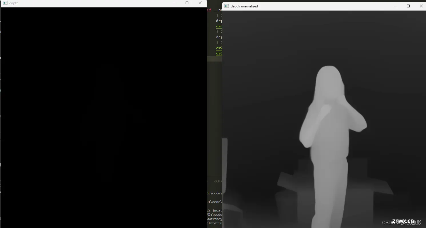 【Python】使用 OpenCV 读取深度图，并转换深度图可视化显示