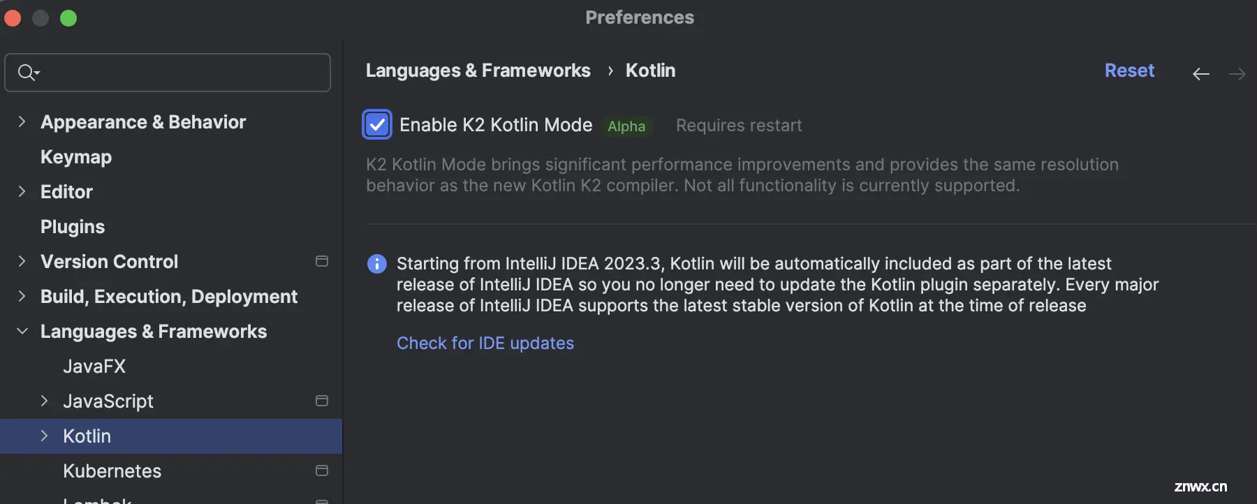 K2 Kotlin 模式 Alpha