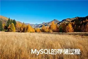 MySQL的存储过程