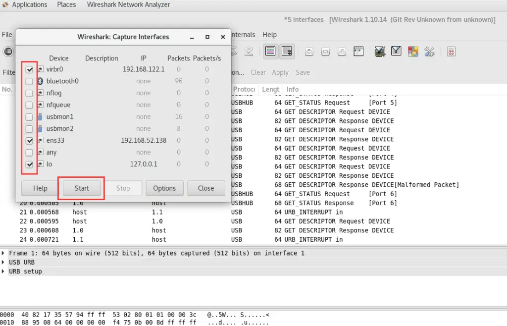 wireshark004 1024x658 - Linux下使用Wireshark抓包教程