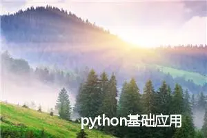 python基础应用 