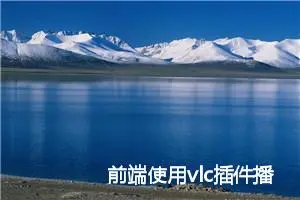 前端使用vlc插件播放rtsp视频流（支持360极速模式）