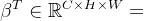 \beta ^{T}\in \mathbb{R}^{C\times H\times W}