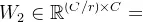 W_{2}\in \mathbb{R}^{(C/r)\times C}