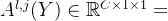 A^{l,j}(Y)\in \mathbb{R}^{C\times 1\times 1}