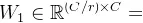 W_{1}\in \mathbb{R}^{(C/r)\times C}