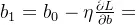 b_{1}=b_{0}-\eta \frac{\partial L}{\partial b}