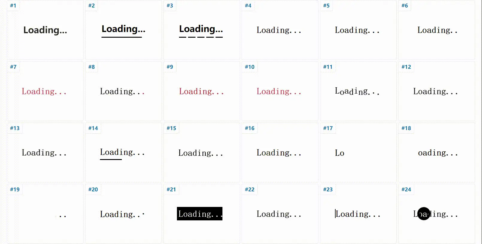 【css3动画】分享几组手写Loading...加载中...样式