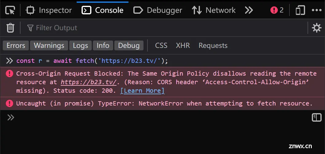 Firefox's ERROR message said, Cross-Origin Request Blocked: the Same Origin Policy disallows reading the remote resource at ...