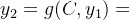 y_{2}=g(C,y_{1})