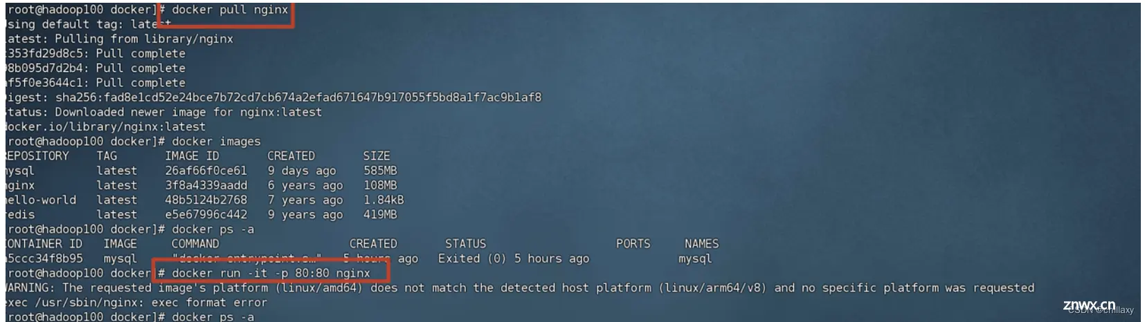 The requested image‘s platform (linux/amd64) does not match the detected host platform (linux/arm64