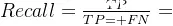 Precision = \frac{TP}{TP+FP}