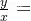 \frac{y}{x}