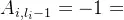 eq?A_%7Bi%2C%20l_i%20-%201%7D%20%3D%20-1